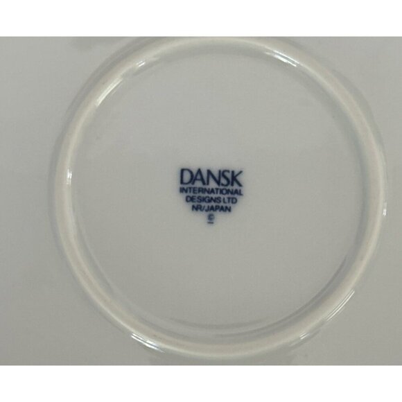 Dansk CAFE LOU Chop Plate 13" Round Platter MADE IN JAPAN White Blue Pink Flower - Picture 3 of 3